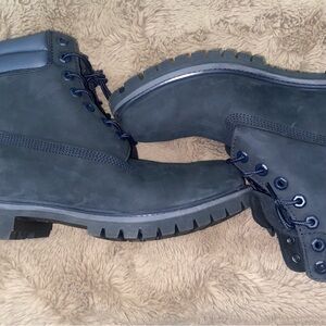 Timberland Men's Dark Navy Blue Lace-Up Boots